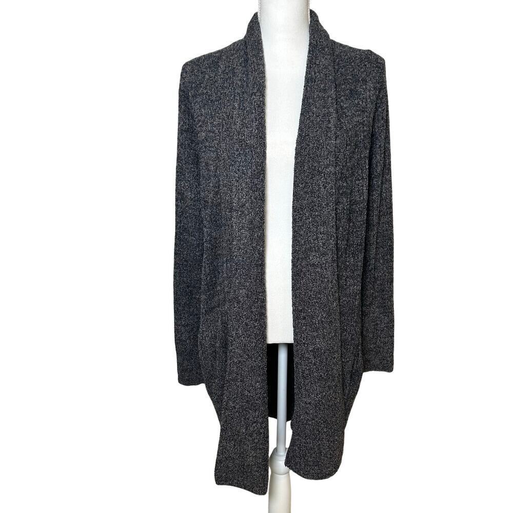 Barefoot Dreams Coxychic lite open- front cardigan pockets sweater gray size 1X